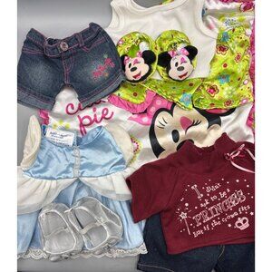 Build A Bear Girl Clothes Lot Minnie Mouse Outfits Princess Dress Shoes Blanket